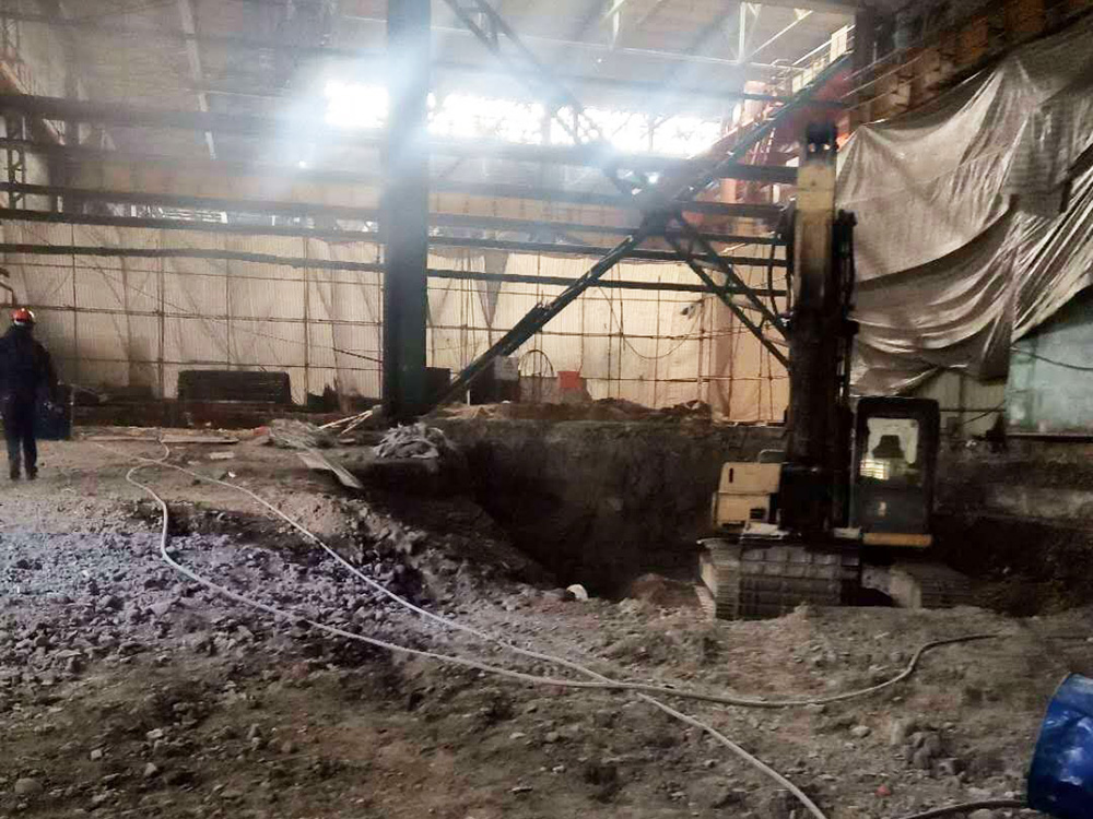 廠房梁柱下沉 注漿加固處理